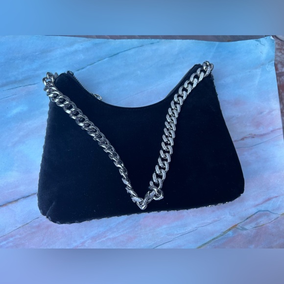 ❌SOLD❌Stella McCartney Falabella Velvet Zip Mini Shoulder Bag Black New With Tag - Picture 8 of 16